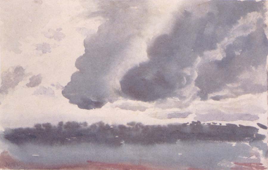 Untitled(Stormy clouds with earth and water)